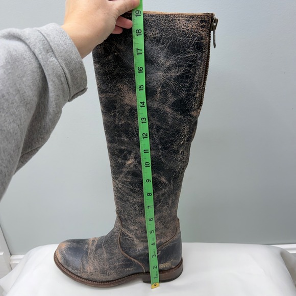 Bed|Stu BedStu tall leather black brown distressed riding‎ boots women's 8.5 - Picture 10 of 10